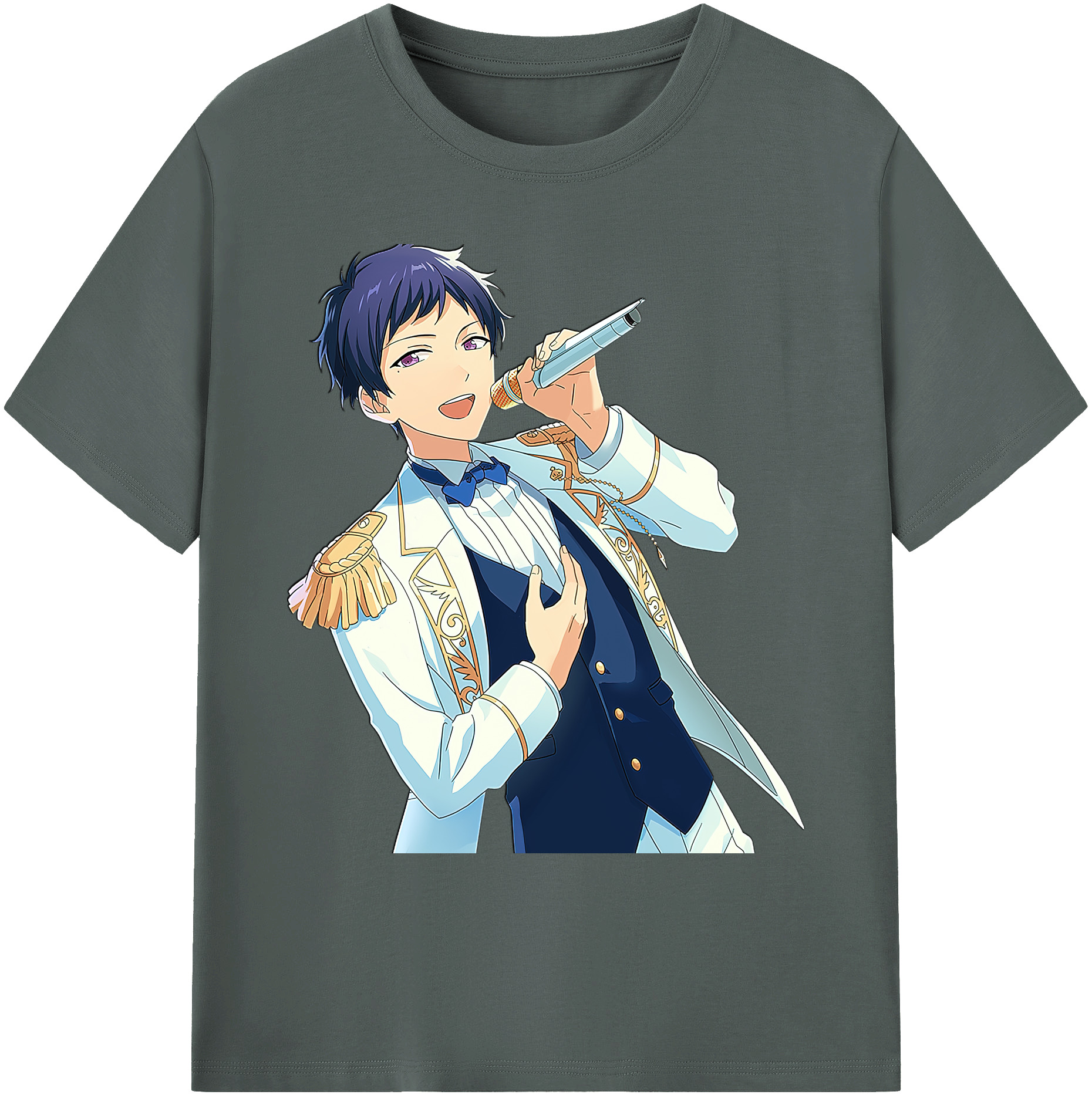 （画像用） あんさんぶるスターズ! Ensemble Stars 綿100％ メンズ半袖Tシャツ｜肌触りやわらか＆通気性